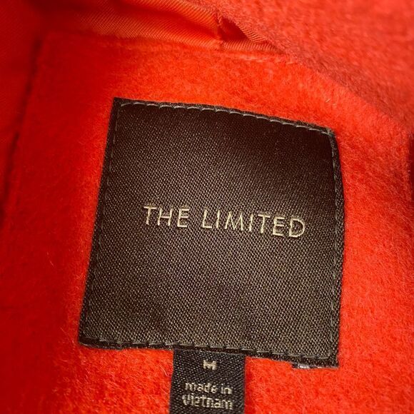 The Limited Coral Orange Double Breasted Cropped Pea Coat Size M - Picture 4 of 6